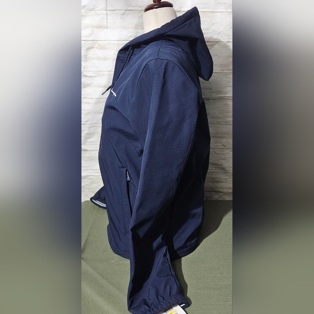 Champion Dark Blue Hooded Fleece Lined Mens Med Raincoat - Picture 6 of 10